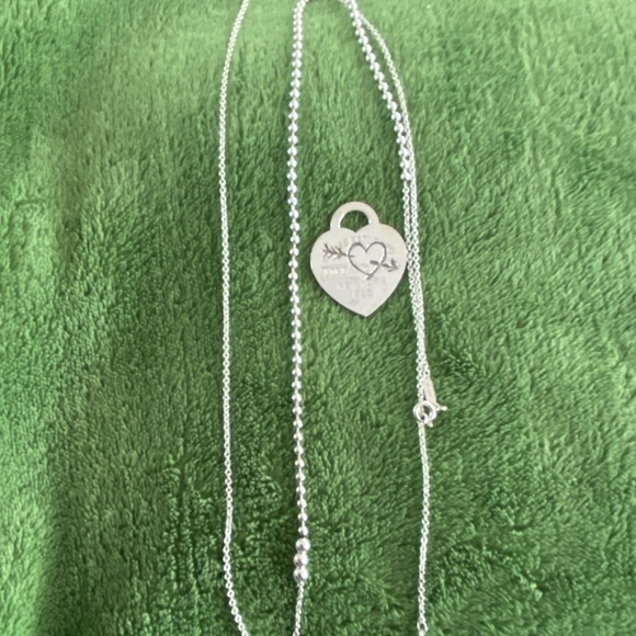 NWOT Tiffany & Co Mixed Bead Adjustable 28" - 30" Necklace & Heart Pendant 925 - Picture 9 of 12